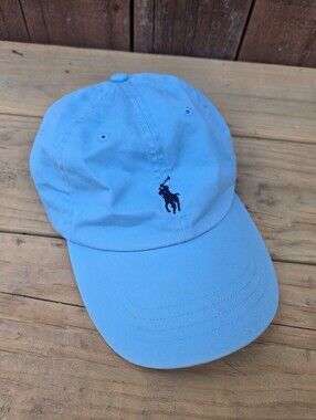 Polo Ralph Lauren Classic Chino Sport Hat, Sky Blue, Leather Strap